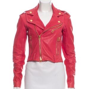 Balmain Moto Lambskin Leather Jacket